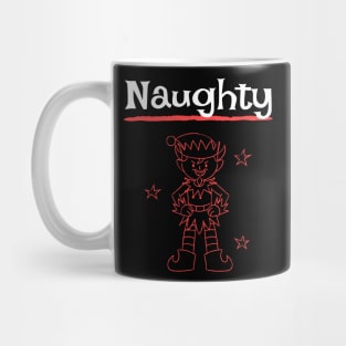 Christmas Elf Naughty Funny Couples Shirts Mug